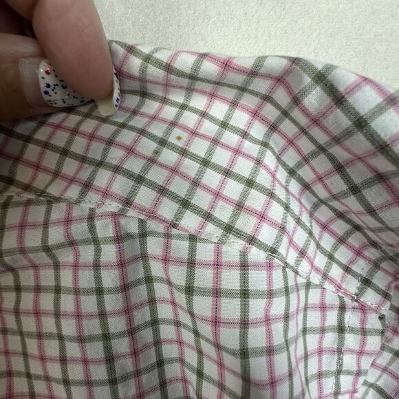 Vineyard Vines Shirt Mens Large Green Pink Plaid Classic Fit MURRAY Shirt - Picture 2 of 13